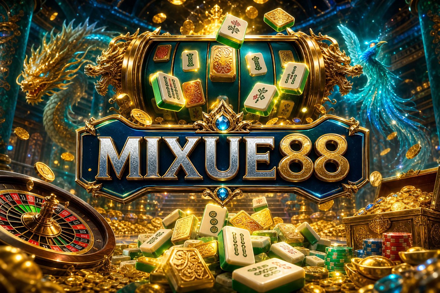 Ilustrasi permainan kasual MIXUE88 dengan nuansa Super Ace dan Fortune Tiger