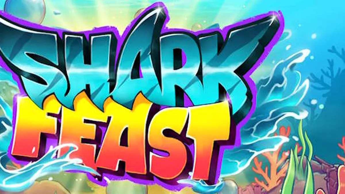 Tampilan visual slot Shark Feast dengan tema bawah laut yang meriah