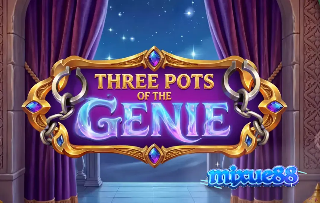 Tampilan visual slot Three Pots of the Genie dengan tema Arabian Nights